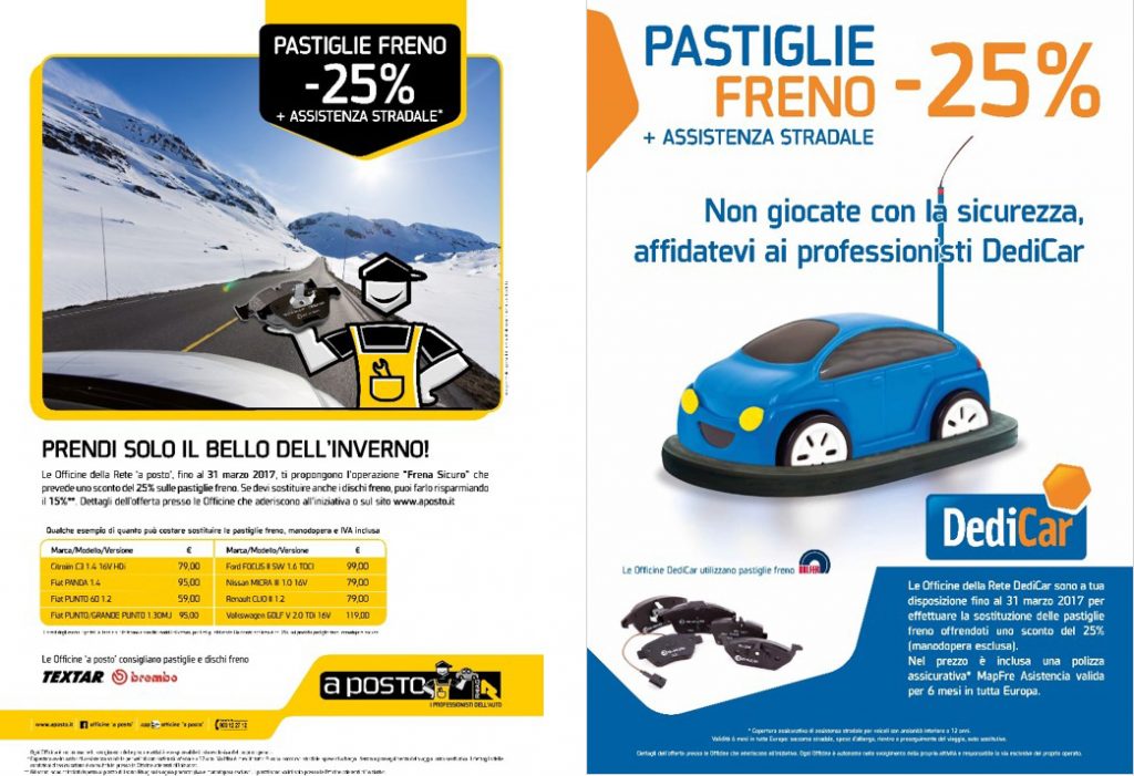 Promozione pastiglie freno